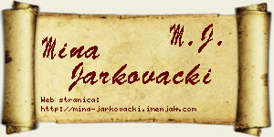 Mina Jarkovački vizit kartica